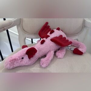 Authentic NWT Jellycat Heart Dragon Large